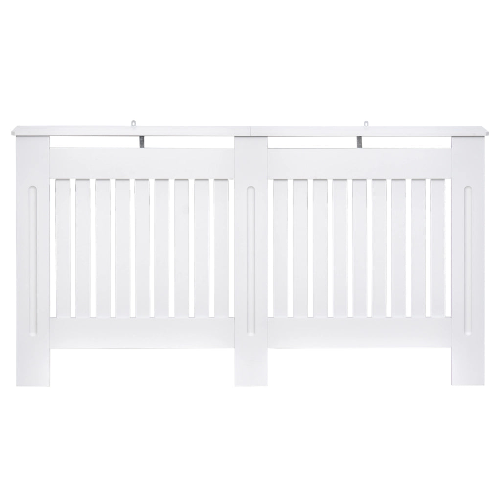 Copritermosifone a Doghe in MDF per Casa e Ufficio, 152x19x81 cm, Bianco