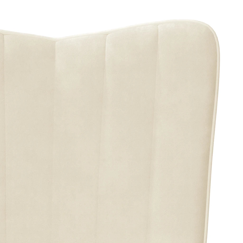 Poltrona Relax Bianco Crema in Velluto cod mxl 75686