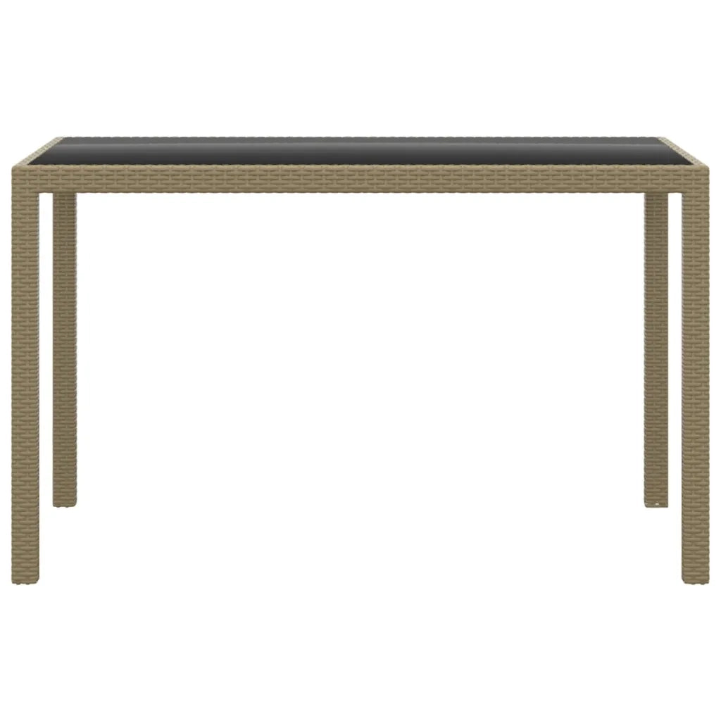 Set da Pranzo da Giardino 3 pz con Cuscini in Polyrattan Beige cod mxl 34661