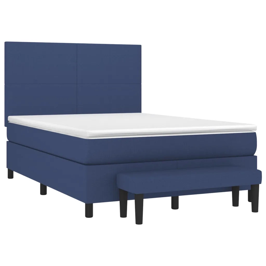 Giroletto a Molle con Materasso Blu 140x190 cm in Tessuto 3136435