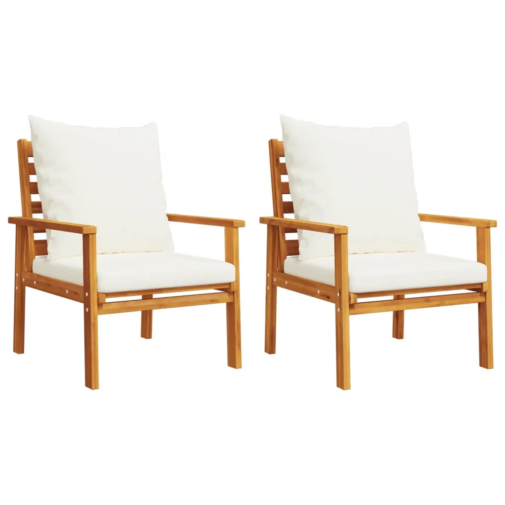 Set Salotto da Giardino 5 pz con Cuscini Legno Massello Acacia 3211804