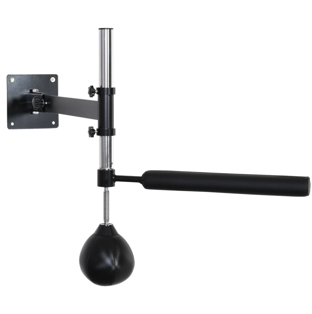 supporto da boxe a parete 79x72x20 cm in acciaio nero， regolabile e pieghevole