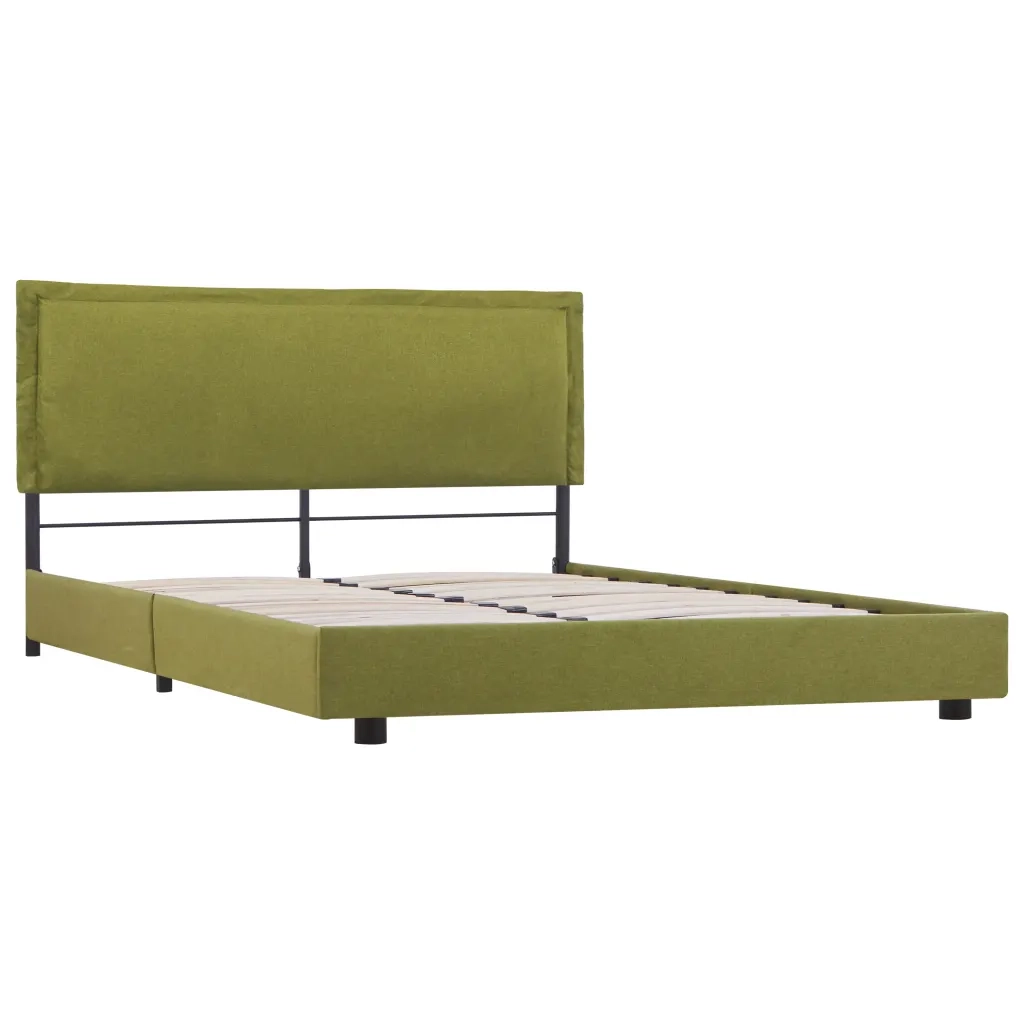 Letto matrimoniale | Letto per adulti | Giroletto senza Materasso Verde 140x200 cm in Tessuto
