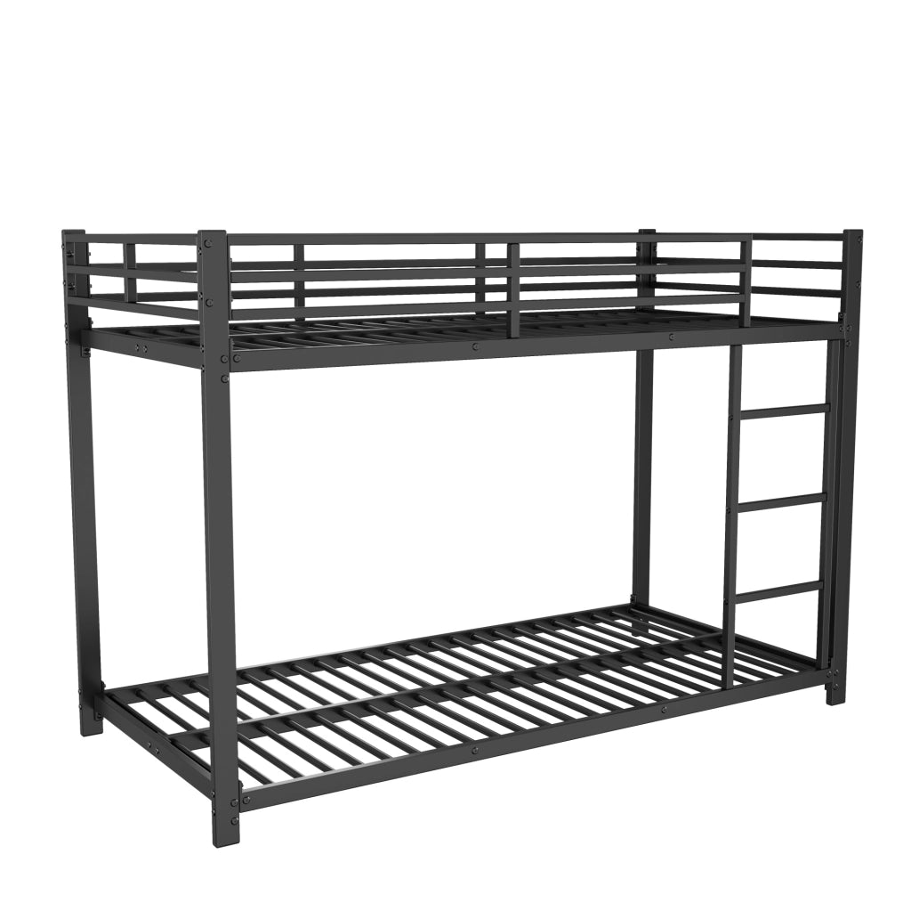 Letto a castello per bambini 90 x 200 cm in metallo nero