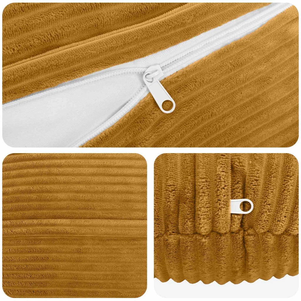 Federa 2 pcs HEERLEN Giallo Ø 40 cm corduroy 922283