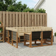Set di divani da esterno con cuscino 7 pcs Naturale e Beige
