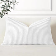 Cuscino decorativo in piuma di velluto - 30 x 50 cm - bianco puro
