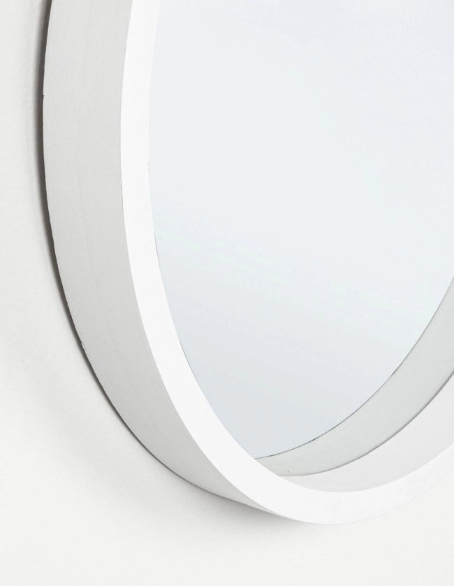 Specchio Rotondo Bianco Moderno da Parete 52 cm - YOUNG