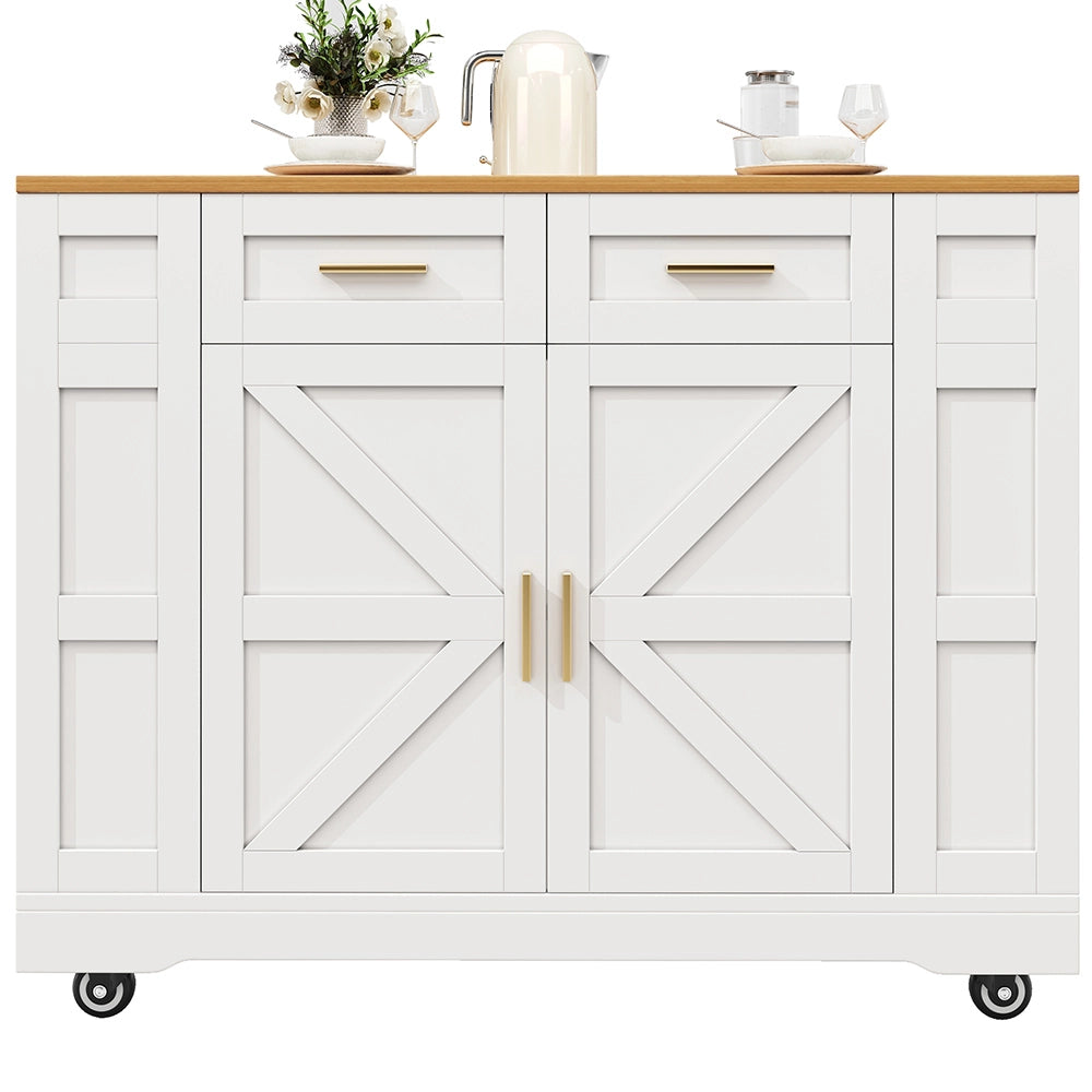 Isola cucina - Xylo - tavolo estensibile venatura legno bianco