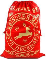 Borsa regalo grande capienza - Pacchetto di regali - Borse regalo trasparenti - Corda per trascinare - Materiale di alta qualità - Rendimento di stampa renna - Borsa regalo