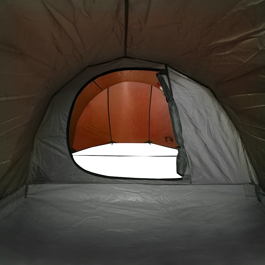 Tenda da Campeggio a Tunnel 4 Persone Arancione Impermeabile 94396