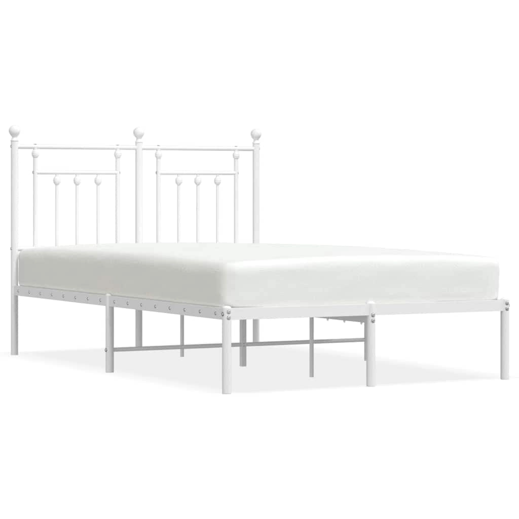 Giroletto con Testiera Metallo Bianco 135x190 cmcod mxl 105864