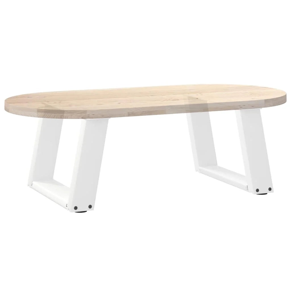 Set di 2 gambe per tavolino da caffè a forma di U 50 x 30-31 cm funzionali moderne dal design elegante in acciaio bianco 02_0057030