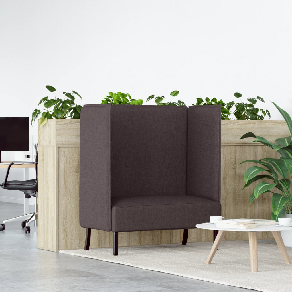 Divano alto Marrone scuro 109x56x121 cm Tessuto