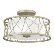Lampada a Soffitto Industrial 3 Luci Tyr In Acciaio Nero Paralumi A Gabbia