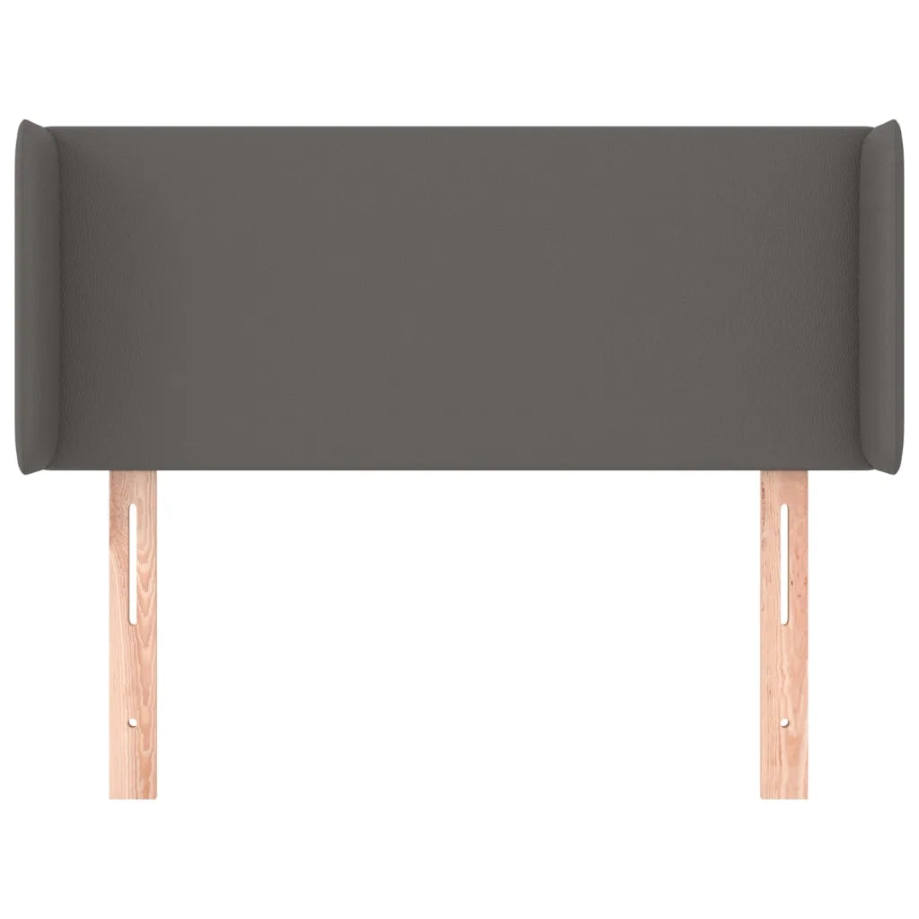 Testiera | Testata ad Orecchio Grigio 103x16x78/88 cm in Similpelle