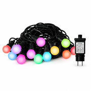Catena Luminosa LED da Esterno 20 Lampade G50 Luce Multicolore 10 m IP44 Prolungabile Alimentatore Incluso per Giardino Gazebo Terrazza
