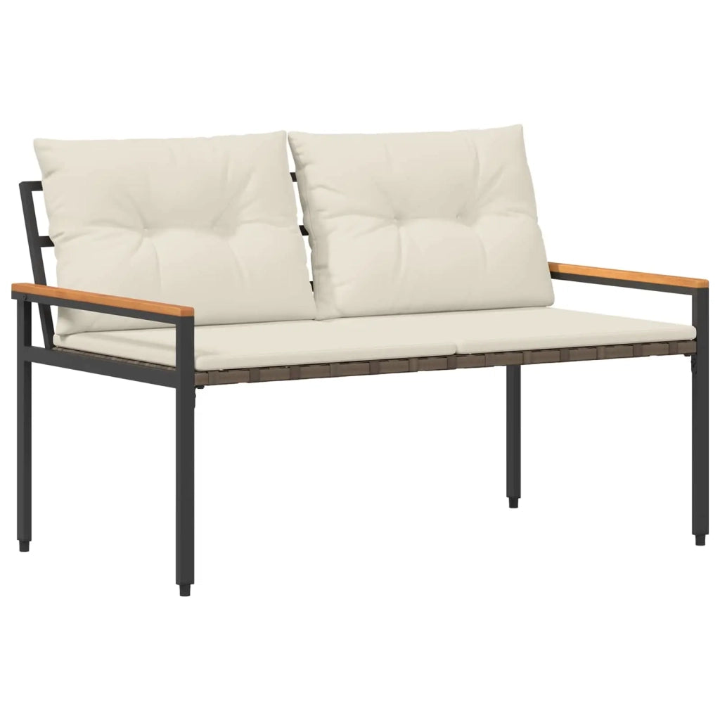 Panchina da esterno 2 -Seater 116 x 67,5 x 72 cm polyrattan 42025365