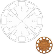 Stencil per Oreficeria 30cm - 4 Pezzi - Sfondi Acrilici Translucidi per Inserimenti - Template per Inserimento DIY - Attrezzo per Lavorazione del Legno - 3 mm di Spessore - Scheda di Sostituzione