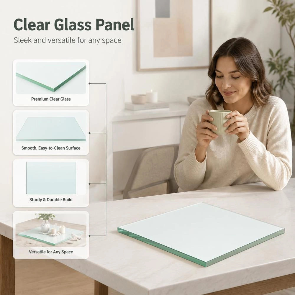 Shelf Glass Transparent 30x30 Cm