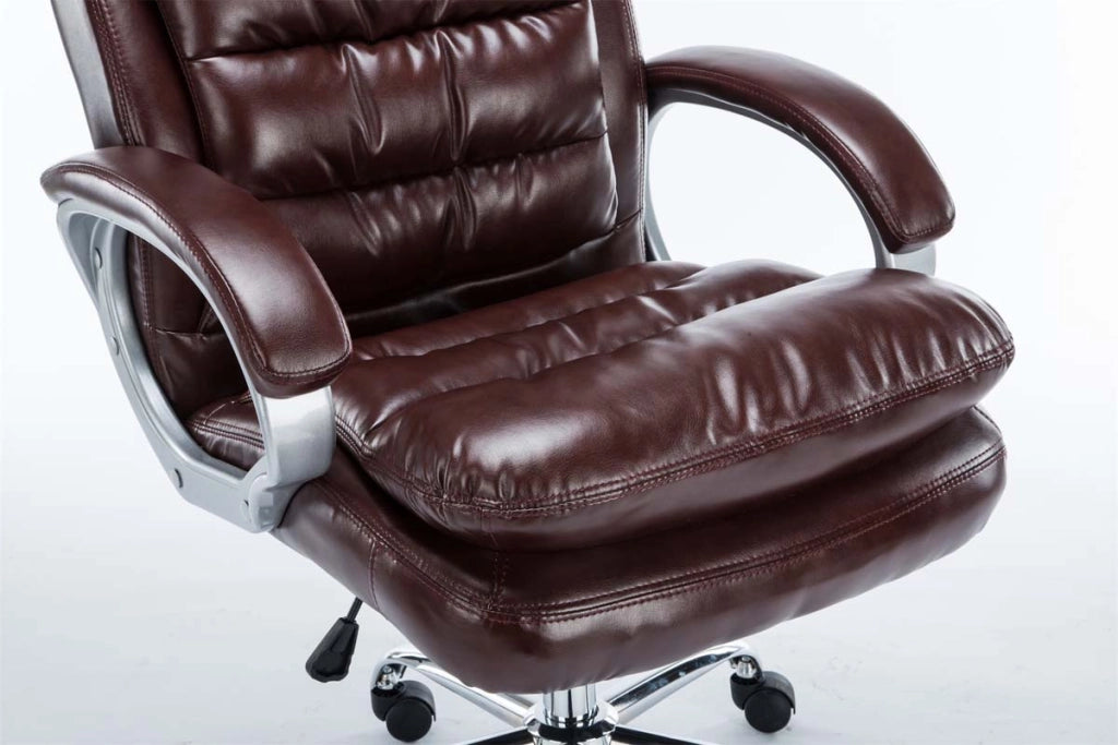 Sedia ufficio XXL Vancouver in similpelle bordeauxrot