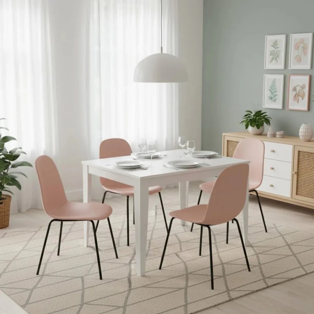 Tavolo da pranzo allungabile effetto cemento bianco Moon 156-316x90 cm fino a 12 posti Made in Italy | Duzzle