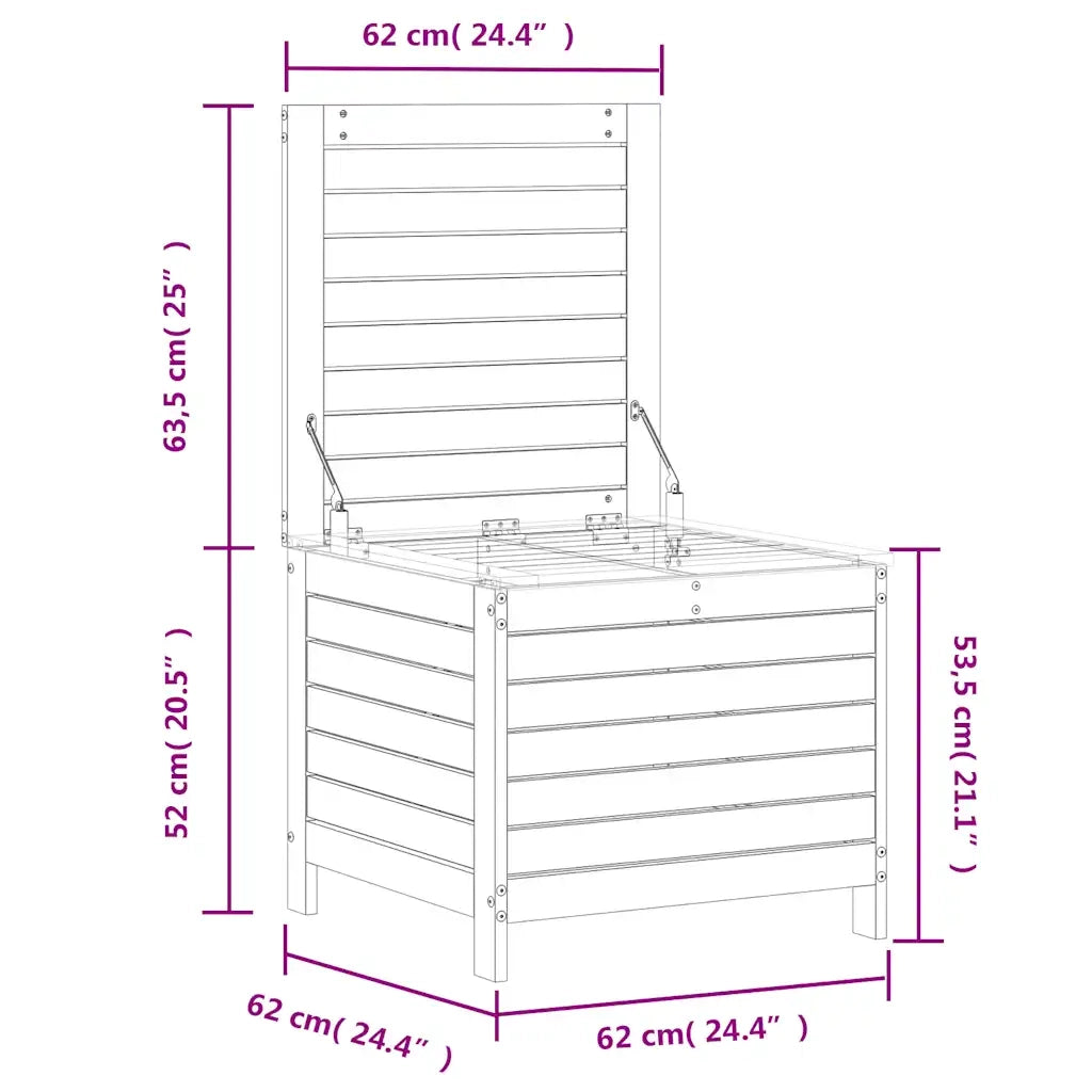 Poggiapiedi da Giardino 62x63,5x53,5cm Legno Impregnato di Pino CFW4663463