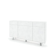 Credenza 3 ante/3 cassetti VELBRUK bianco pietra