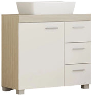 Cassa per wc - armadio per bagno - cassa per vanità - 3 ante grandi - MDF - 30x70x64cm