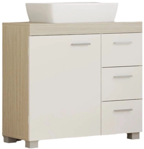Cassa per wc - armadio per bagno - cassa per vanità - 3 ante grandi - MDF - 30x70x64cm