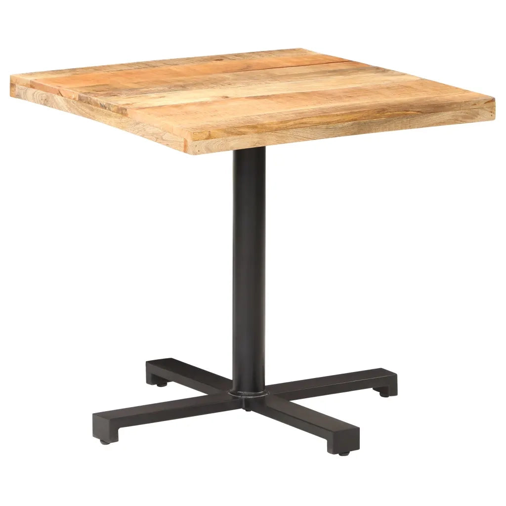 Tavolino da Bistrot Quadrato 80x80x75 cm Legno di Mango Grezzo 320268