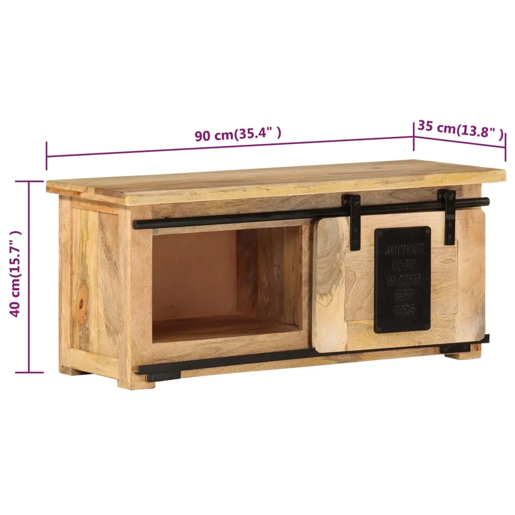 Mobile Porta TV 90x35x40 cm in Legno Massello di Mango 321570