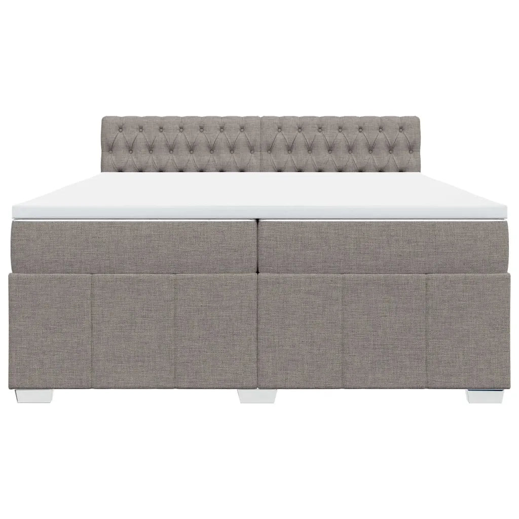 Giroletto a Molle con Materasso Tortora 200x200 cm in Tessuto 3287186