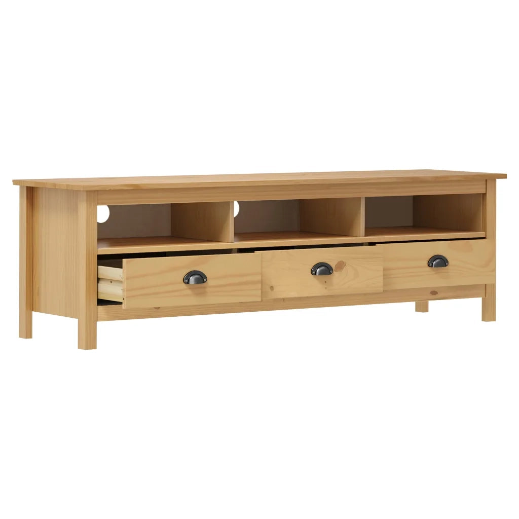 Mobile Porta TV Hill Marrone ambra 158x40x47cm Legno Pino 288927