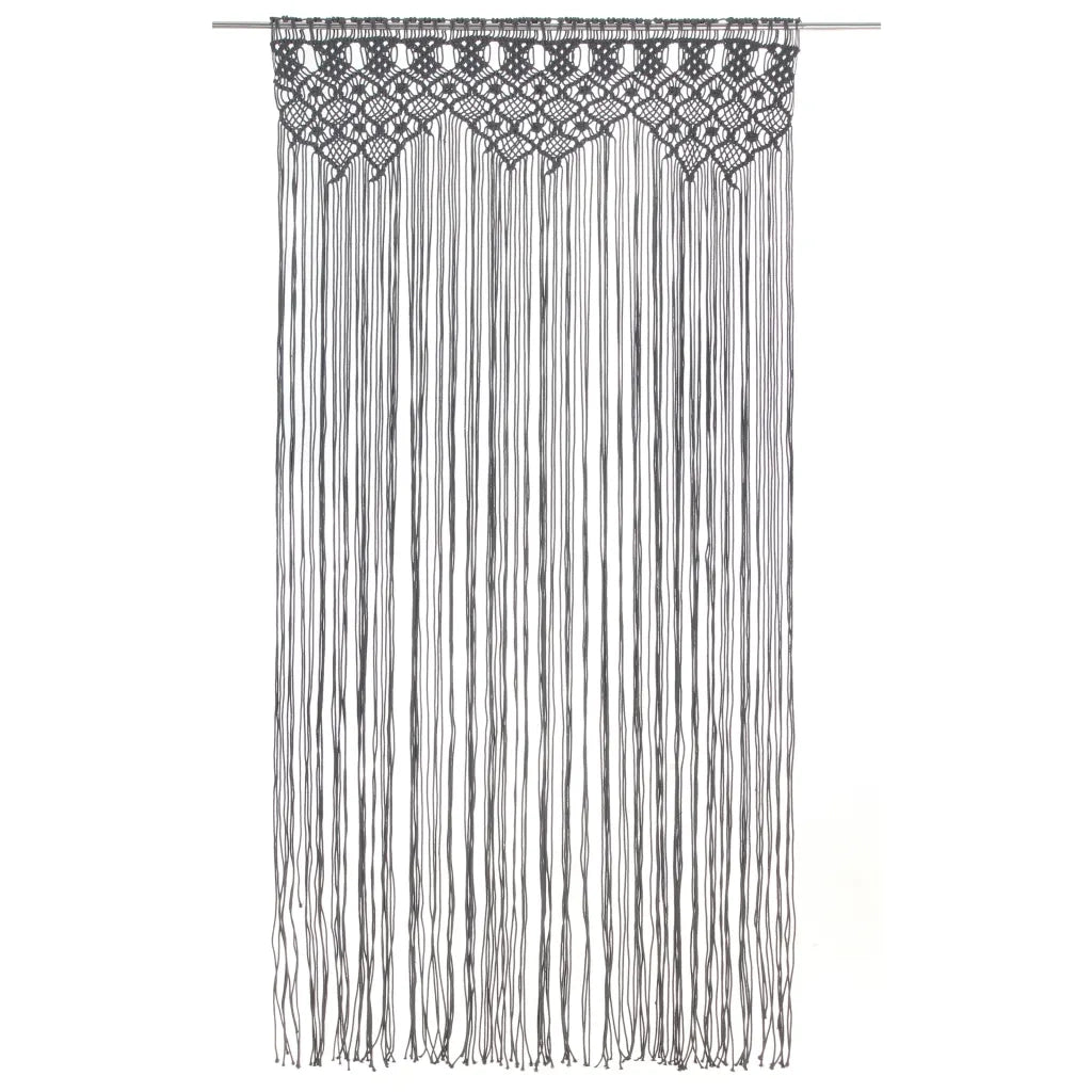 Tenda MacramÃ¨ Antracite 140x240 cm in Cotone