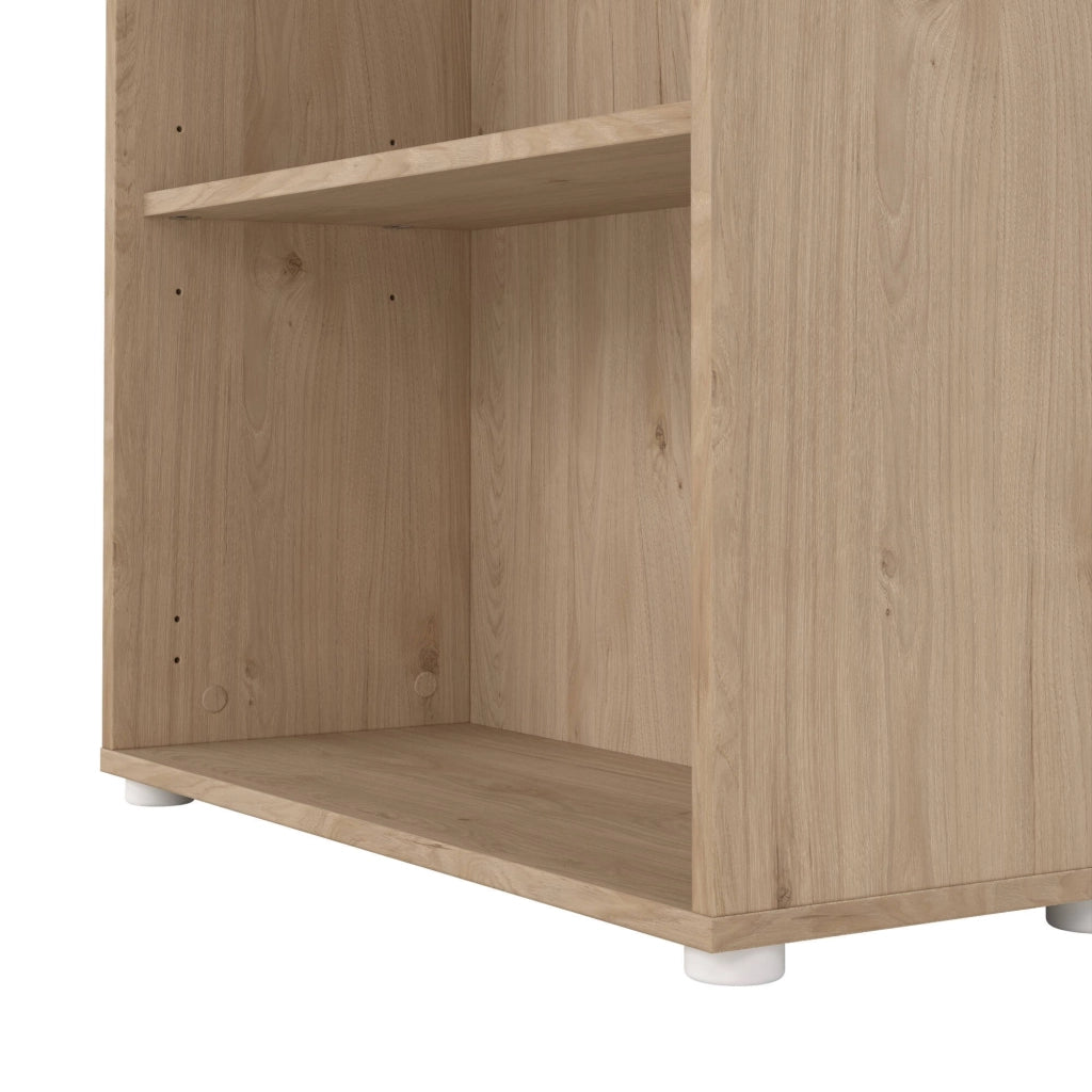 Libreria Sparto, Scaffale da ufficio, Mobile portalibri, Biblioteca, 80x34 h124 cm, Rovere