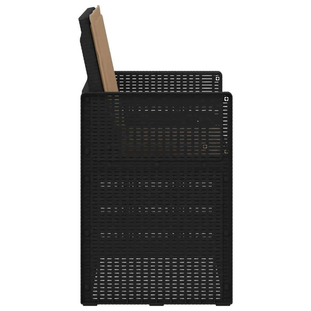 Sedie da pranzo da giardino 2 pcs Antracite e Tortora PP