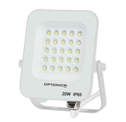 Proiettore led 20 watt slim metallo bianco ip65 equivalente 115 watt *** temperatura colore lampada 4500k bianco natu...