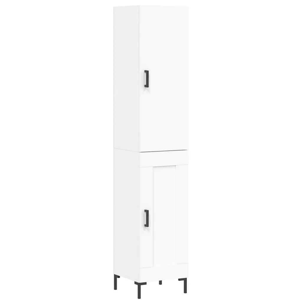 Credenza-Buffet-Armadio da cucina Bianca 34,5x34x180 cm in Legno Multistrato 975534