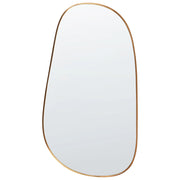 Specchio da parete cornice metallica dorata 57 x 110 cm alluminio forma irregolare con ganci stile moderno decorazione murale