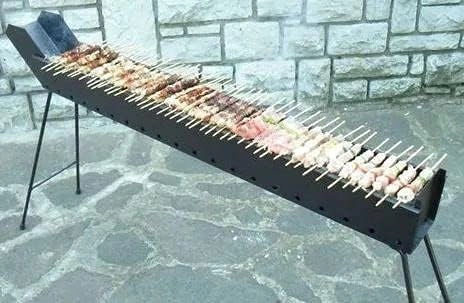 CUOCI SPIEDINI A CARBONELLA 'FILOTEO' cm 80x14x65h - MADE IN ITALY