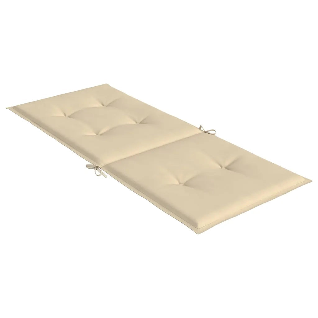 Cuscini per Sedie 4 pz Beige 120x50x3 cm in Tessuto 47543