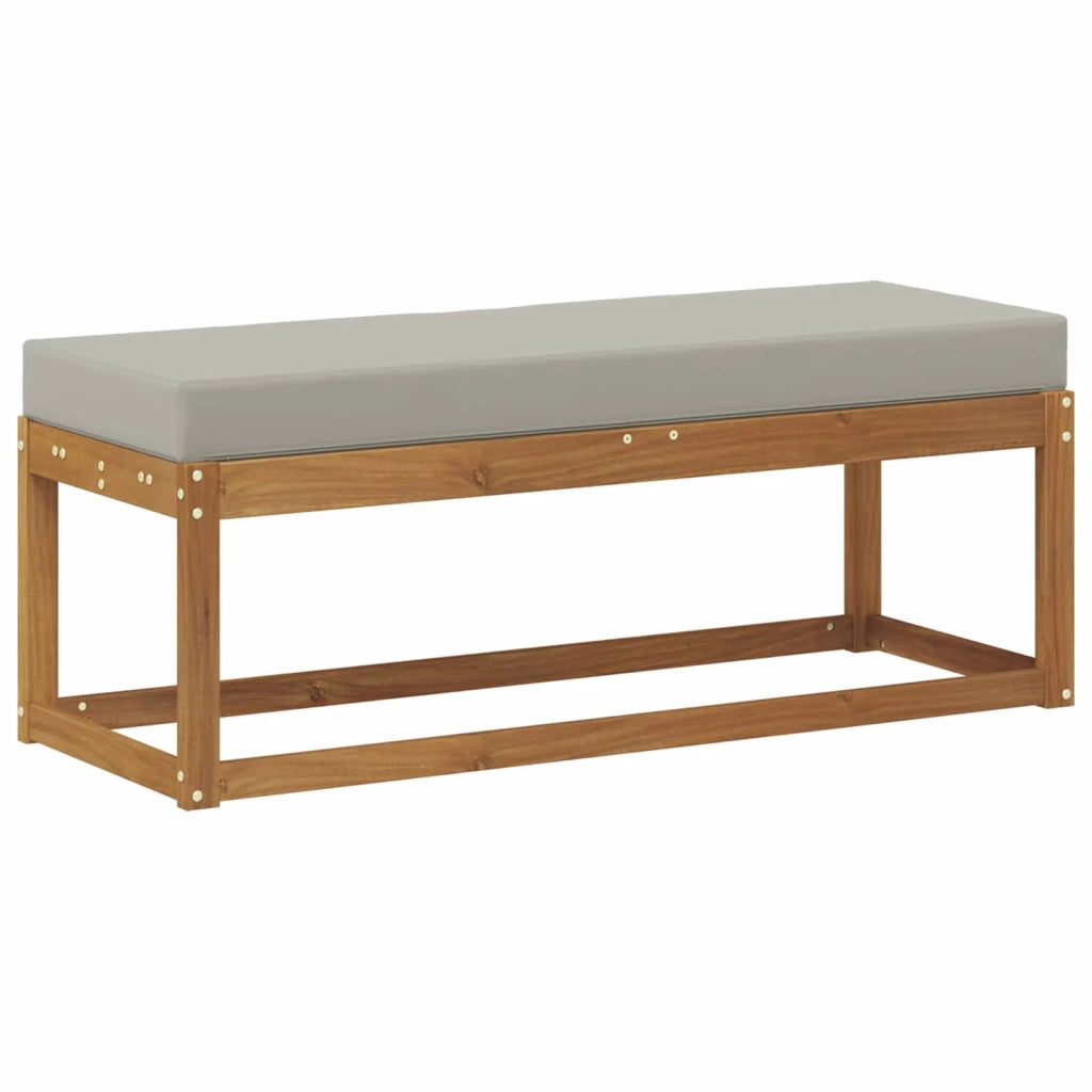 Sedia da giardino-Panca Sgabello Grigio Naturale e Chiaro 115 x 43 x 37 cm