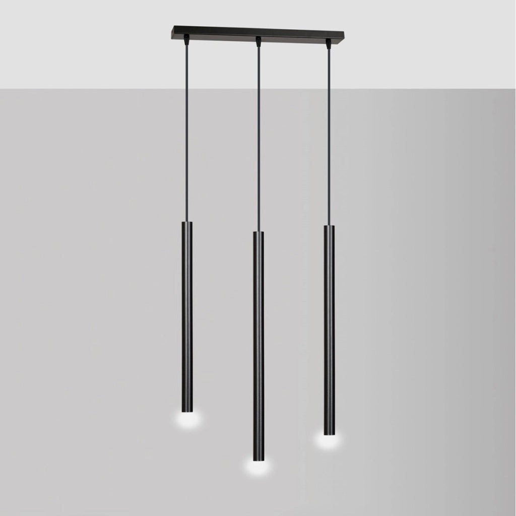 Lampada a sospensione Selter in acciaio nero opaco