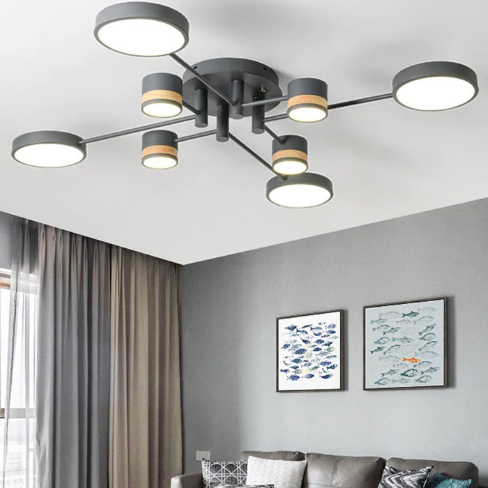 Lampada Da Soffitto Grey Grigia APP528-8C