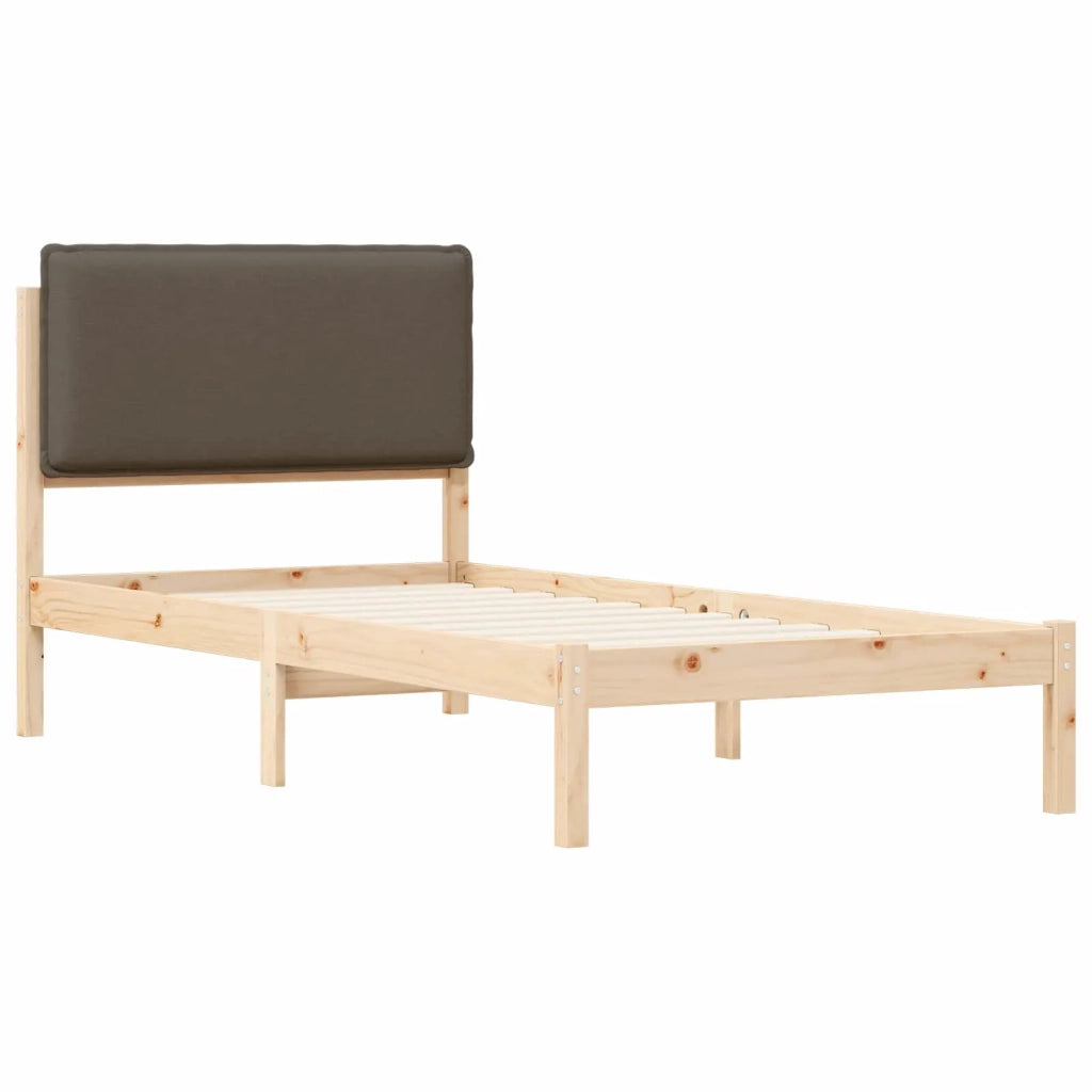 Letto con Testiera Rivestita Talpa 75 x 190 cm Pino massello