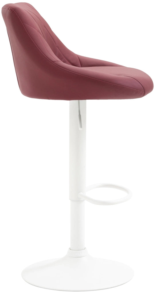 Sgabello Lazio in similpelle bordeauxrot,bianco