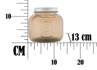 Barattolo Low con Coperchio Vetro Riciclato Fumo Cm Ø 13X13 (Made In Spain)