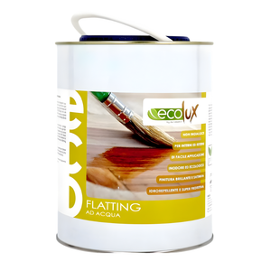Ecolux flatting ad acqua vernice satinata per legno trasparente *** formato 2.5 lt, confezione 1