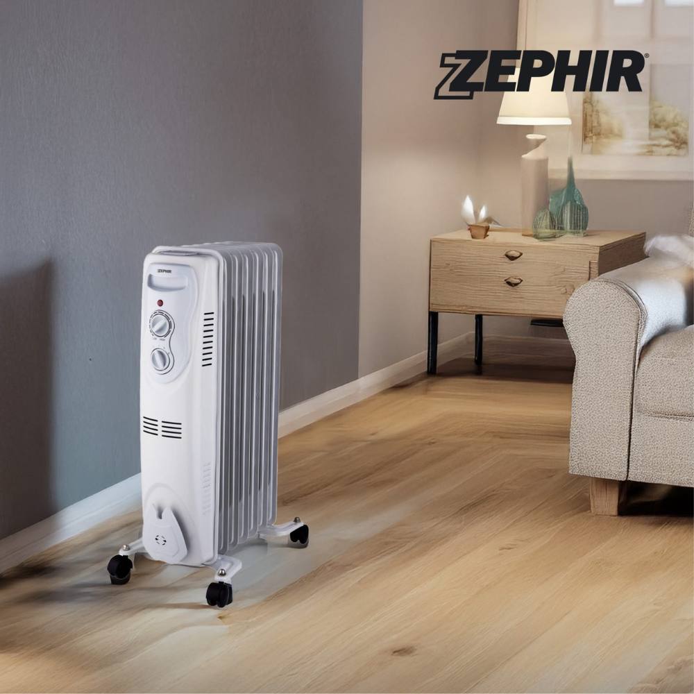 Radiatore a olio zephir zra1516 7 elementi 1500 w con termostato